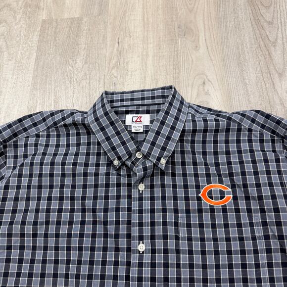 Chicago Bears Button Down Shirt Men's 2XL XXL Blue Embroidered Logo Preppy - Picture 3 of 8